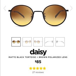 DAISY MATTE BLACK TORTOISE + BROWN POLARIZED LENS